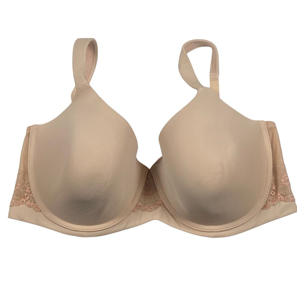 Leading Lady Brigitte Size 42DD Full Coverage Lace Underwire Bra 5214 Nude NWOT
